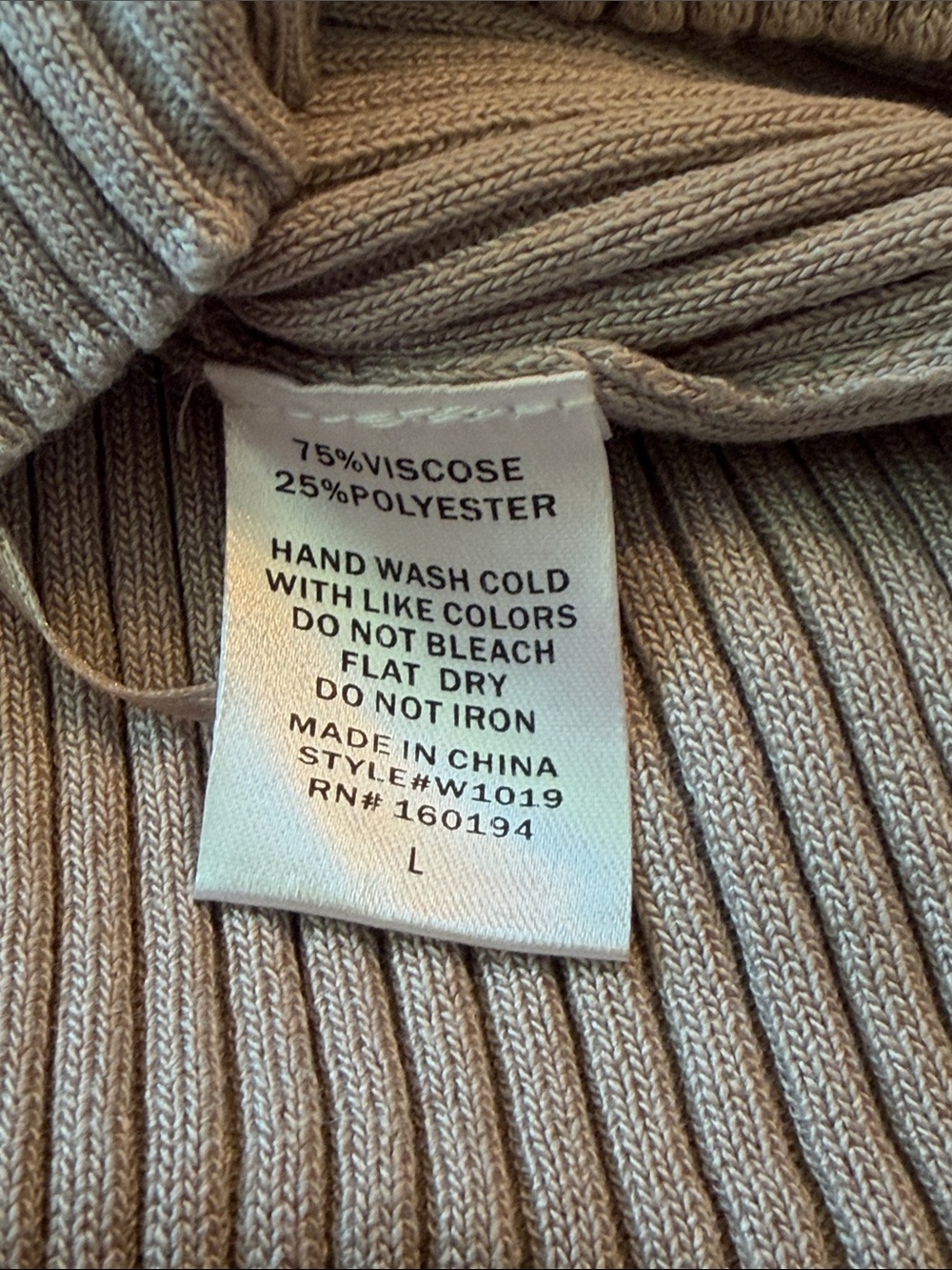 By Together Taupe Ribbed Racerback Tank large - Picture 4 of 6